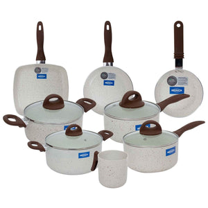 Conjunto de Panelas Smart Plus Ceramic Life 8 Peças Vanilla - Brinox